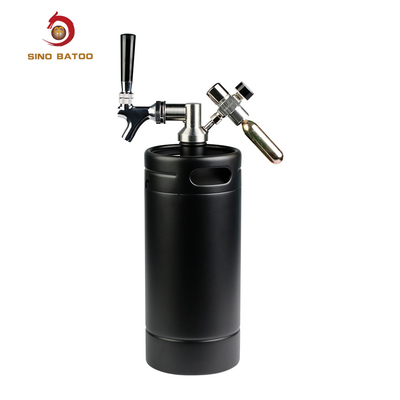 Matte Black 3.8l Ss304 Pressurized Mini Keg Dipenser Kit