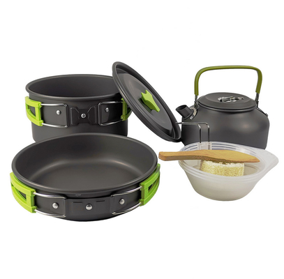 Hard Aluminum Alloy Portable Cookware Set For 2-3 People
