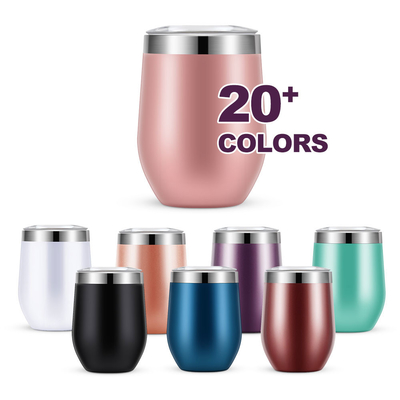 Egg Shape 12oz Stainless Steel Insulated Travel Mug With Lid For Gifts