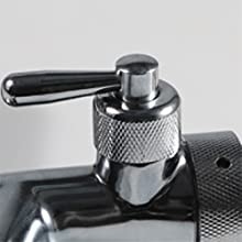 Chrome Plating Beer Keg Faucet , Brass Adjustable Flow Beer Taps