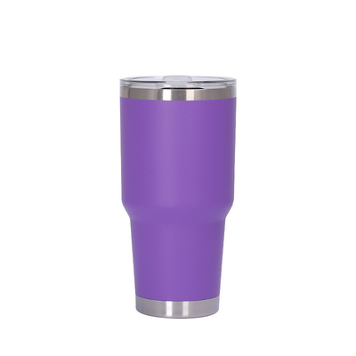 30oz Powder Coated Stainless Steel Tumbler , Stainless Steel Insulated Tumbler With Lid