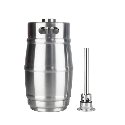 Stainless Steel 304 Flat Bottom Empty 5L Draught Beer Keg