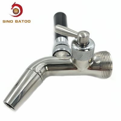 Homebrew Beer Keg Faucet , Flow Control Beer Faucet With Forward Sealing