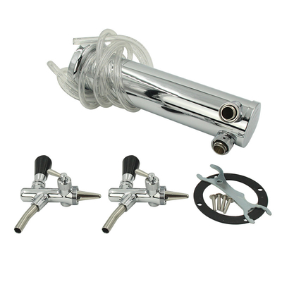 Polishing 304 Stainless Steel Double Faucet Beer Tower