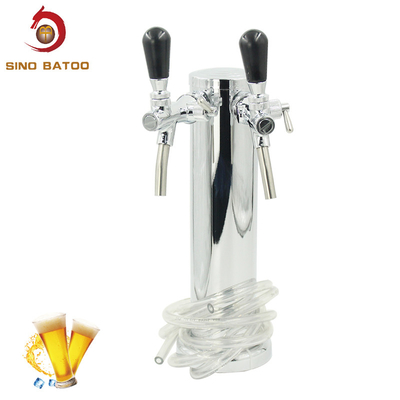 Polishing 304 Stainless Steel Double Faucet Beer Tower