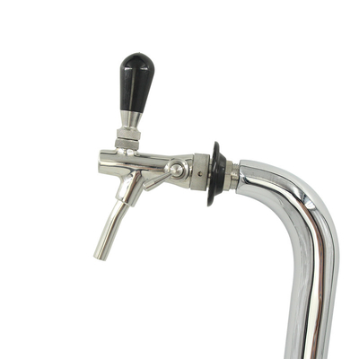 One Way Chrome Plated Single Faucet Beer Tower For Brass Beer Dispenser