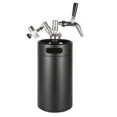 Stainless Steel 304 Ball Lock Mini Keg , 5L Mini Draft Beer Keg Dispenser