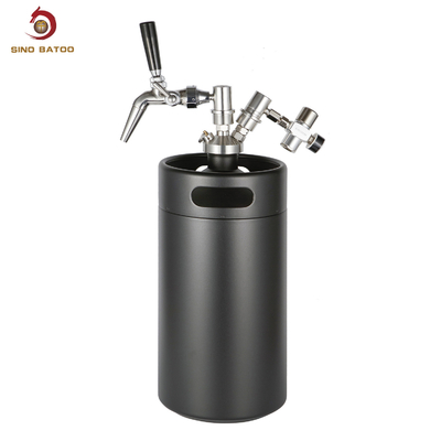 Stainless Steel 304 Ball Lock Mini Keg , 5L Mini Draft Beer Keg Dispenser