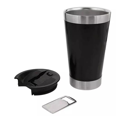 FDA 16oz Double Wall Stainless Steel Beer Mug With Bottle Opener