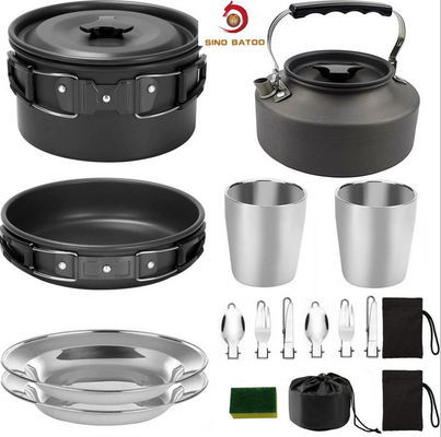 Portable Outdoor Cookware Set For 2-3 People Camping