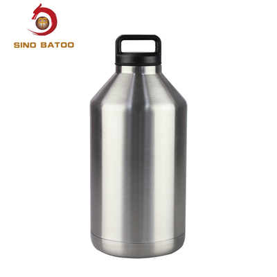 Screw Lid Vacuum Insulated Growlers , FDA 1 Gallon Stainless Steel Water Bottle