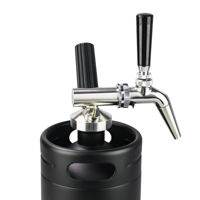 Black 64oz Nitro Cold Brew Coffee Makers , Stainless Steel Mini Nitro Cold Brew Keg