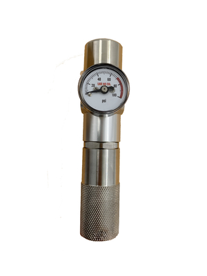18/8 Cartridge Shell Aluminum Nitrogen Mini Regulator 0-60PSI Gauge