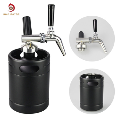 Black 64oz Nitro Cold Brew Coffee Makers , Stainless Steel Mini Nitro Cold Brew Keg