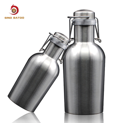 1.5L 2L Vacuum Insulated Growlers , Double Wall Swing Top Beer Growler