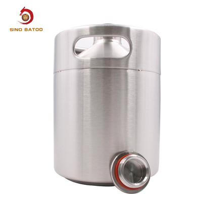 Food Grade Stainless Mini Keg , 64oz Mini Draft Beer Dispenser