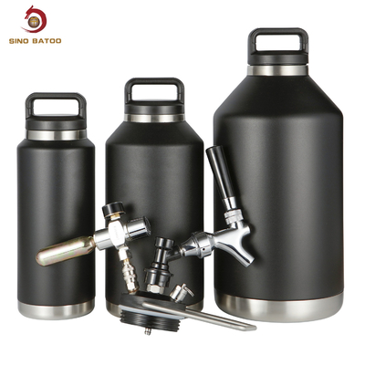 Eco Friendly 1L Beer Growler Dispenser , Insulated Vacuum Mini Beer Keg Dispenser