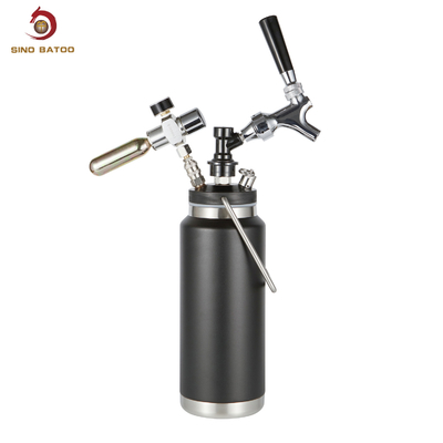 Eco Friendly 1L Beer Growler Dispenser , Insulated Vacuum Mini Beer Keg Dispenser