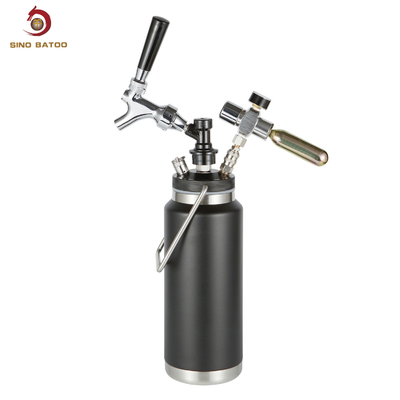 Eco Friendly 1L Beer Growler Dispenser , Insulated Vacuum Mini Beer Keg Dispenser