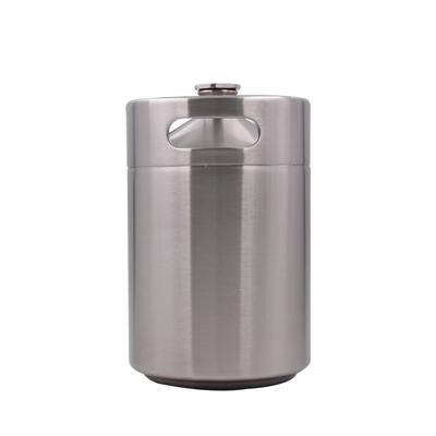 Single Wall 5L Stainless Steel Mini Keg With Metal Lid