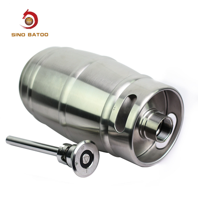 Custom Logo 5 Litre Mini Beer Kegs , Stainless Steel 5L Ball Lock Beer Keg