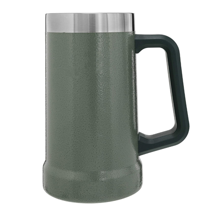 24oz Stainless Steel Tumbler With Handle , Double Wall Stainless Steel Beer Mug
