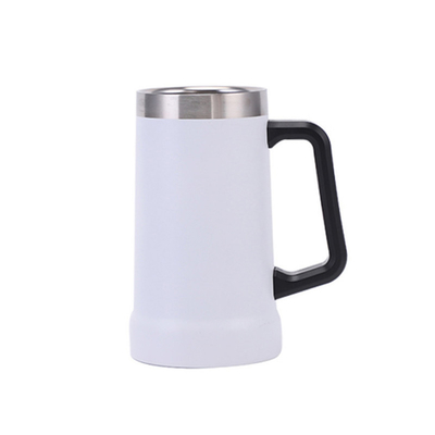 24oz Stainless Steel Tumbler With Handle , Double Wall Stainless Steel Beer Mug