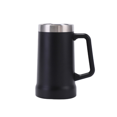 24oz Stainless Steel Tumbler With Handle , Double Wall Stainless Steel Beer Mug