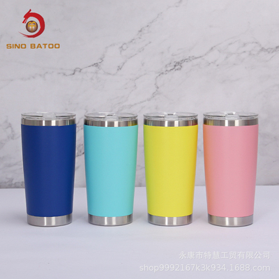 FDA Coffee Mug Stainless Steel Tumbler , 20oz Double Wall Stainless Steel Wine Tumbler