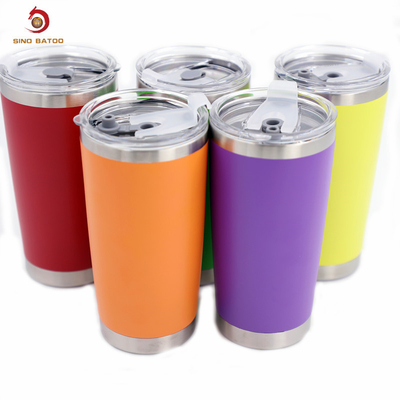 FDA Coffee Mug Stainless Steel Tumbler , 20oz Double Wall Stainless Steel Wine Tumbler
