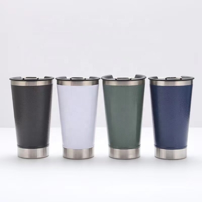 Double Wall Custom Stainless Steel Pint Cups 16OZ With Beer Opener