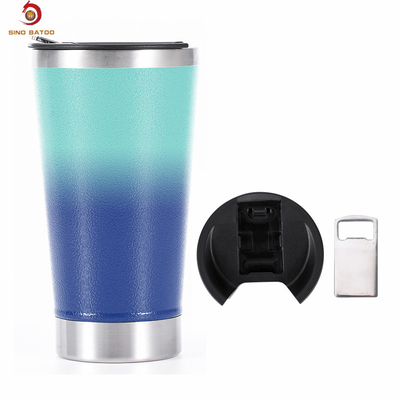16oz Stainless Steel Stacking Cups Beer Tumbler With Bottle Opener
