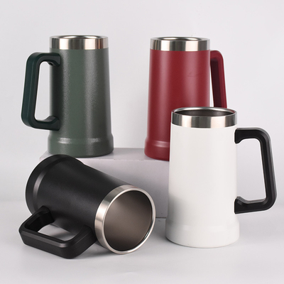 Vucuum Insulated 24oz Stainless Steel Beer Tumbler With Handle Pint