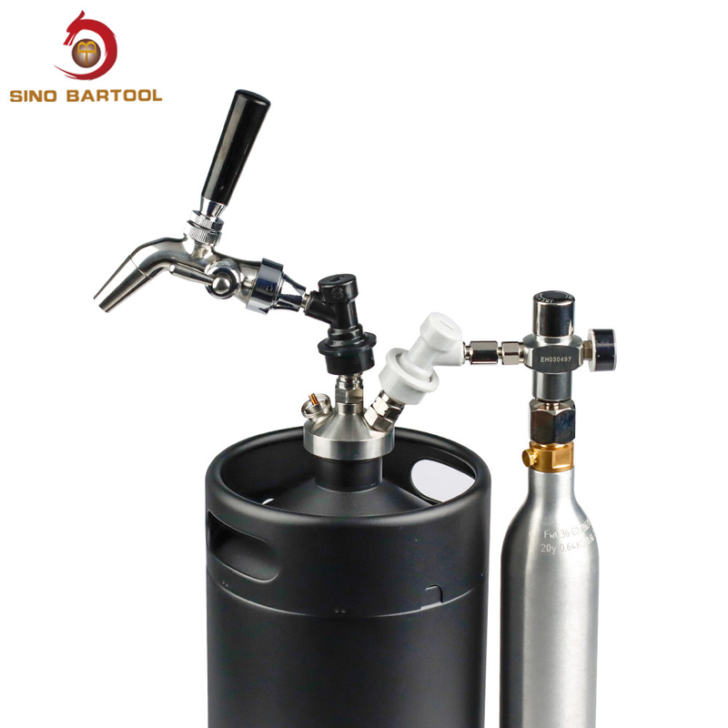 Insulated Pressurized 30psi Small Ball Lock Keg Soda Beer Dispenser With Sodastream