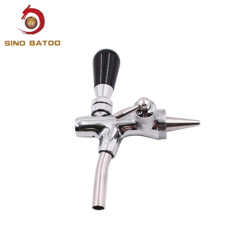 Chrome Plating Beer Keg Faucet , Brass Adjustable Flow Beer Taps