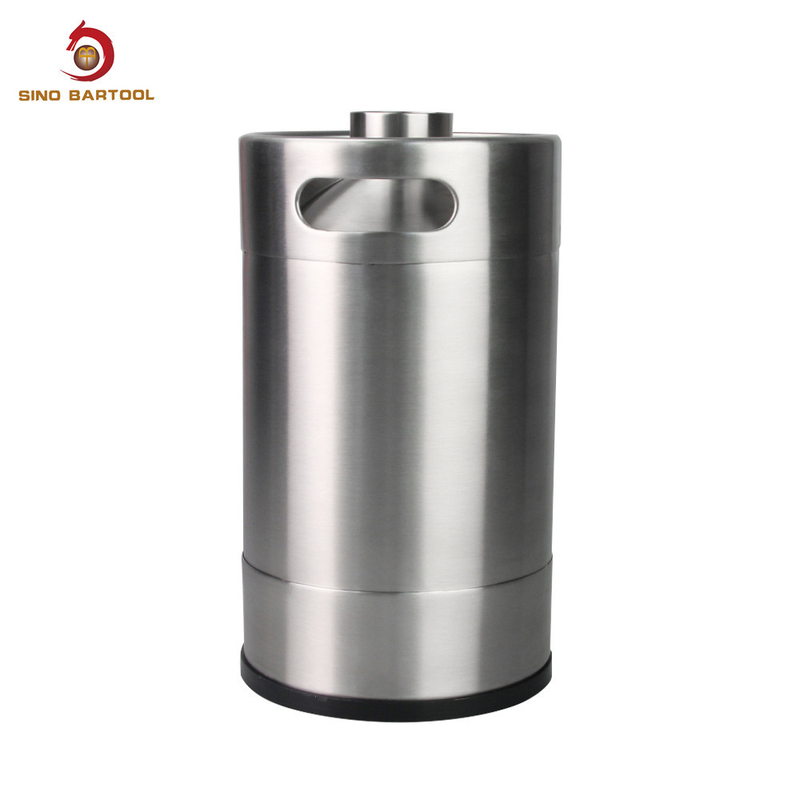 SS304 Flat Bottom 5 Litre Mini Beer Kegs , 5L Stainless Steel Mini Keg