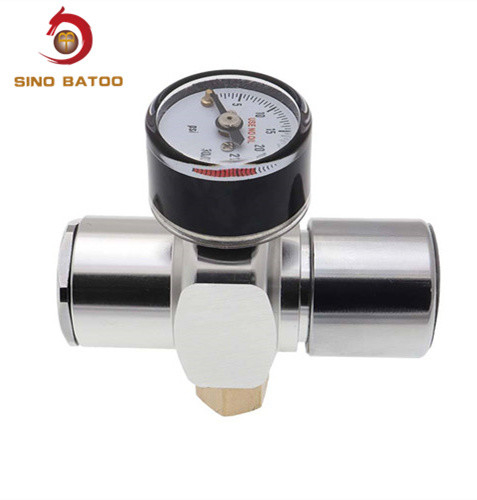 0-30 PSI Mini CO2 Regulator Beer Aluminium Low Pressure Single Gauge