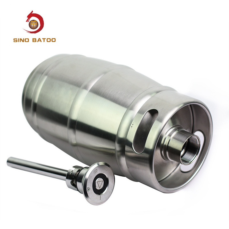 Custom Logo 5 Litre Mini Beer Kegs , Stainless Steel 5L Ball Lock Beer Keg