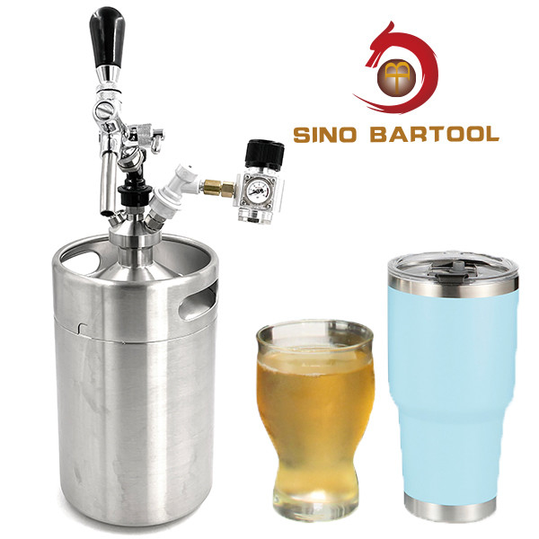 5L Home Brew Pressurized Ball Lock Mini Keg Cornelius Growler Dispenser