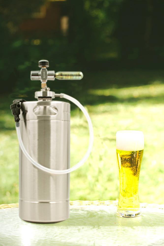 One Gallon CO2 Mini Keg Dispenser , Stainless Steel Mini Keg Dispenser